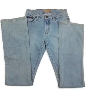 Y2K Tommy Hilfiger MidRise Bootcut Jeans Size 0 in Light Wash‎